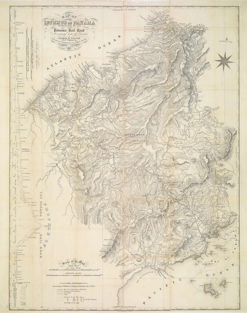 An illustration from Map of the Isthmus of Panama representing the line of the Panama Rail Road as constructed under the direction of George M. Totten, Chief Engineer &c., 1857, leaf 5