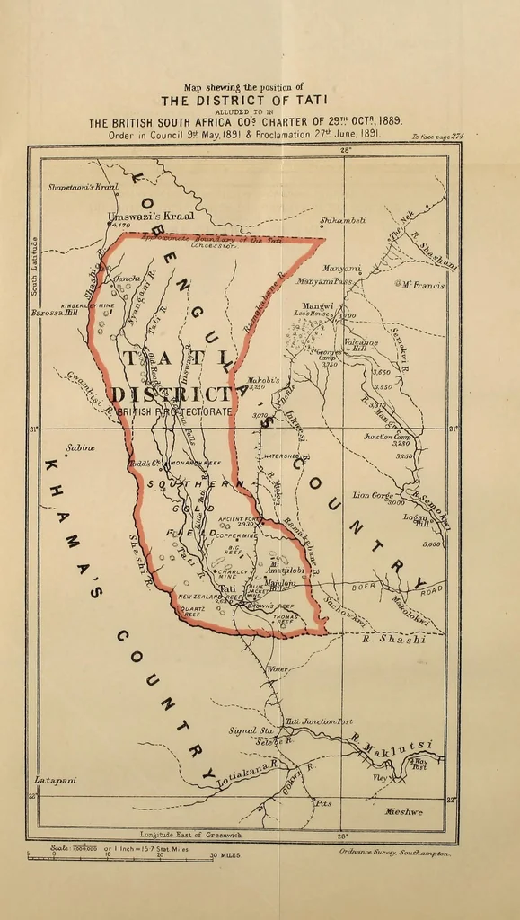 An illustration from The map of Africa by treaty, 1909, leaf 345