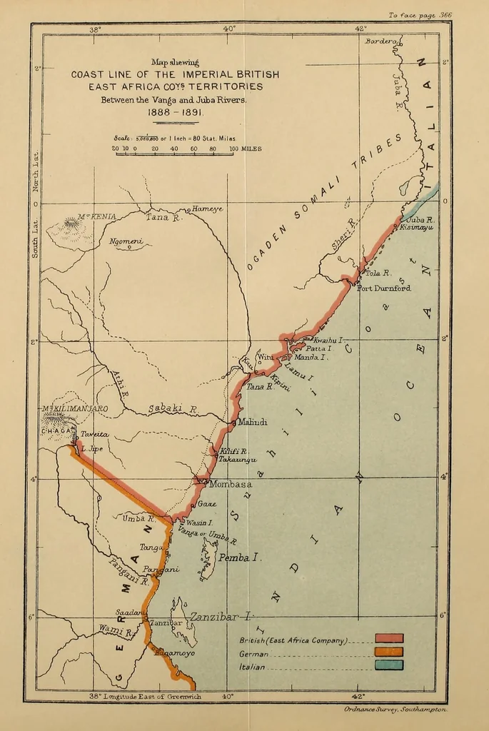 An illustration from The map of Africa by treaty, 1909, leaf 441
