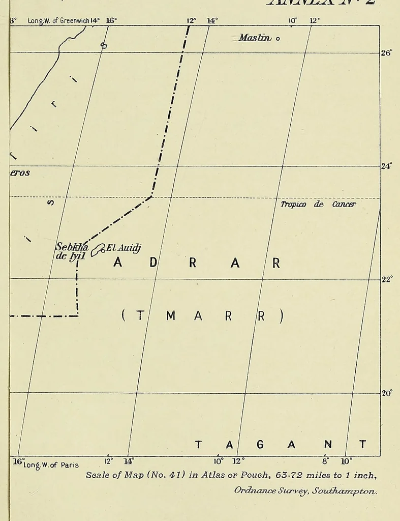 An illustration from The map of Africa by treaty, 1909, leaf 411