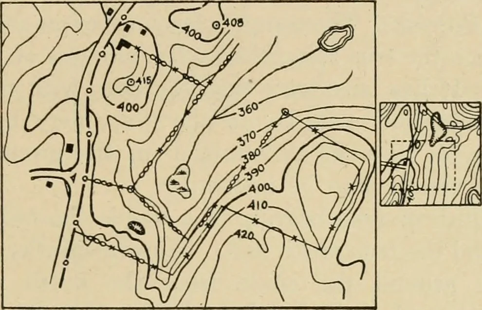 An illustration from Map reading and topographical sketching, 1918, leaf 102
