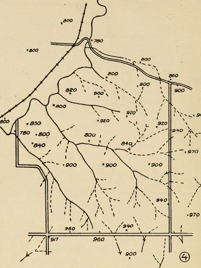 An illustration from Map reading and topographical sketching, 1918, leaf 129