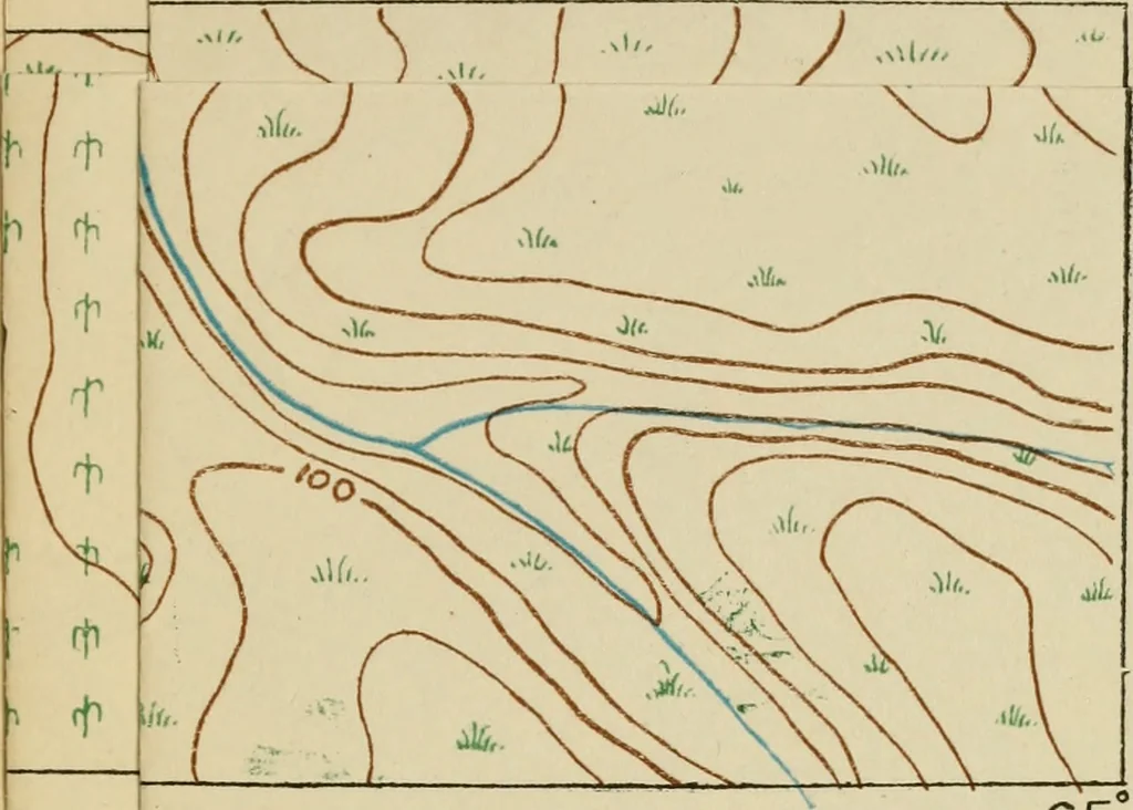 An illustration from Map reading and topographical sketching, 1918, leaf 156