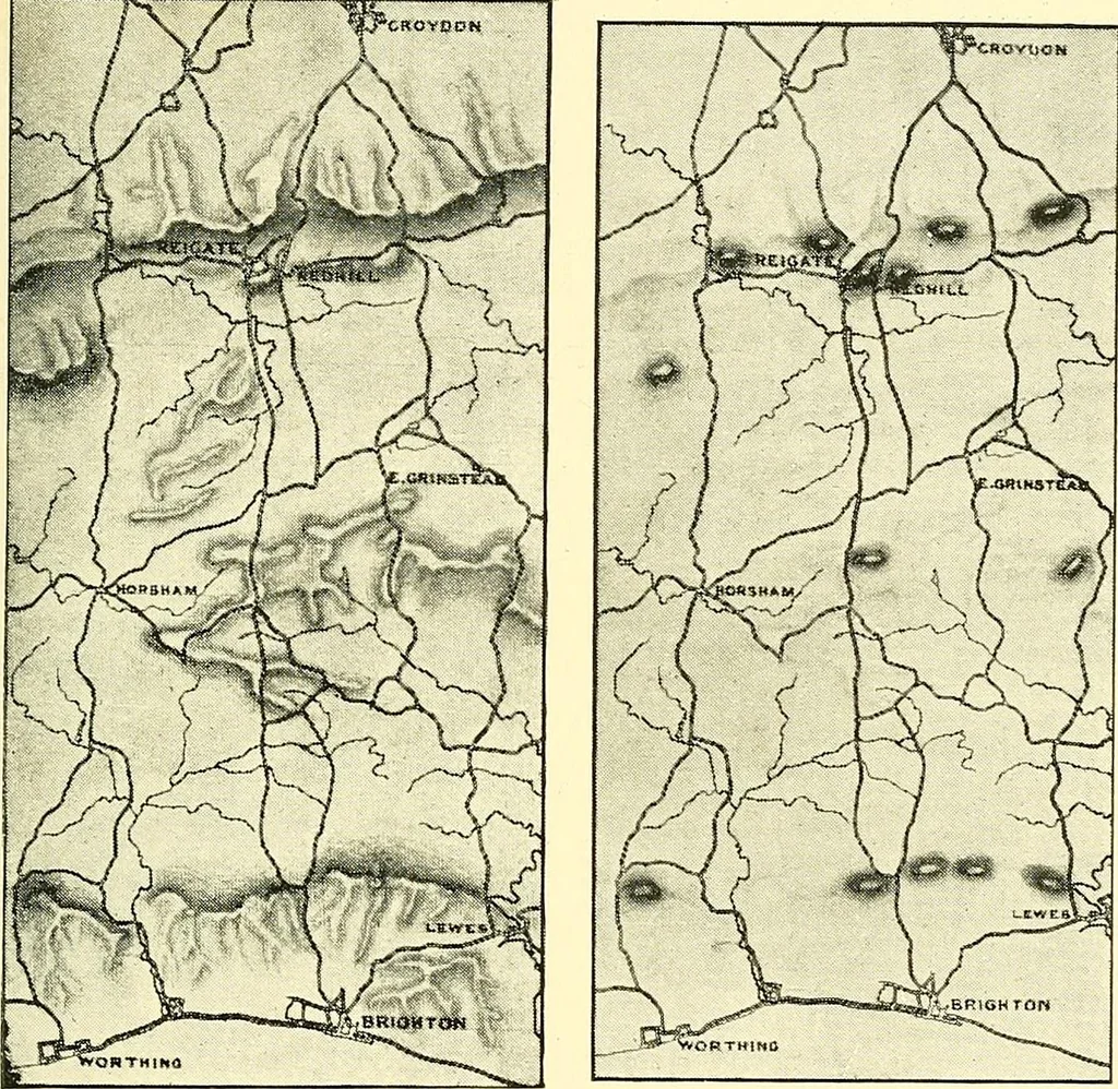 An illustration from Maps and map-making; three lectures delivered under the auspices of the Royal geographical society, 1910, leaf 158