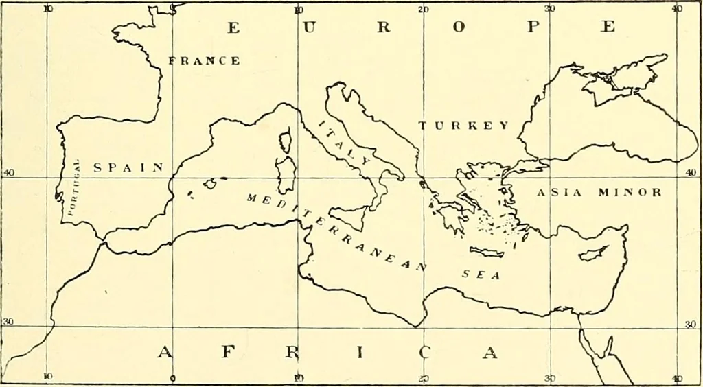 An illustration from Maps and map-making; three lectures delivered under the auspices of the Royal geographical society, 1910, leaf 90