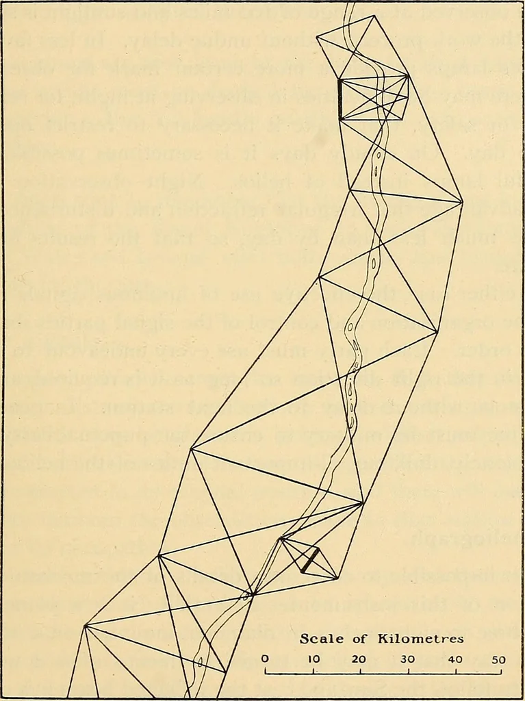 An illustration from Maps and survey, 1913, leaf 190