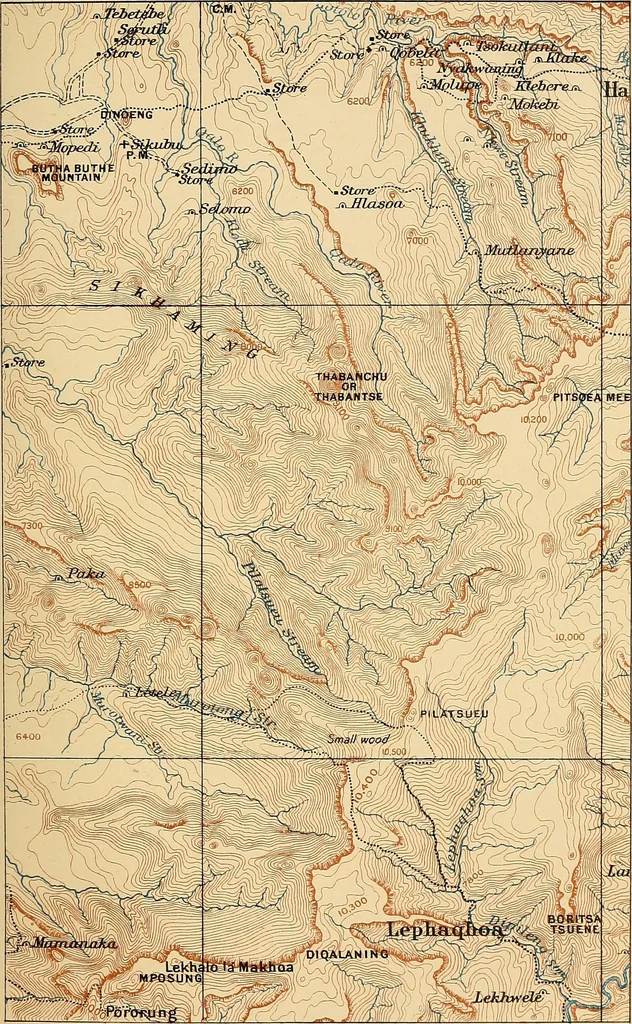 An illustration from Maps and survey, 1913, leaf 72