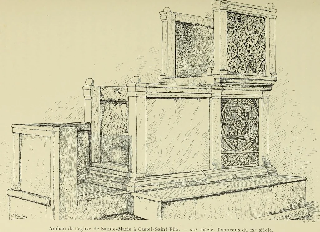 An illustration from Les marbriers romains et le mobilier presbytéral, 1897, leaf 116