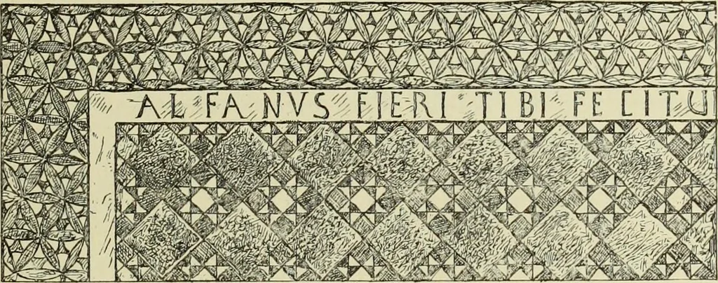An illustration from Les marbriers romains et le mobilier presbytéral, 1897, leaf 130