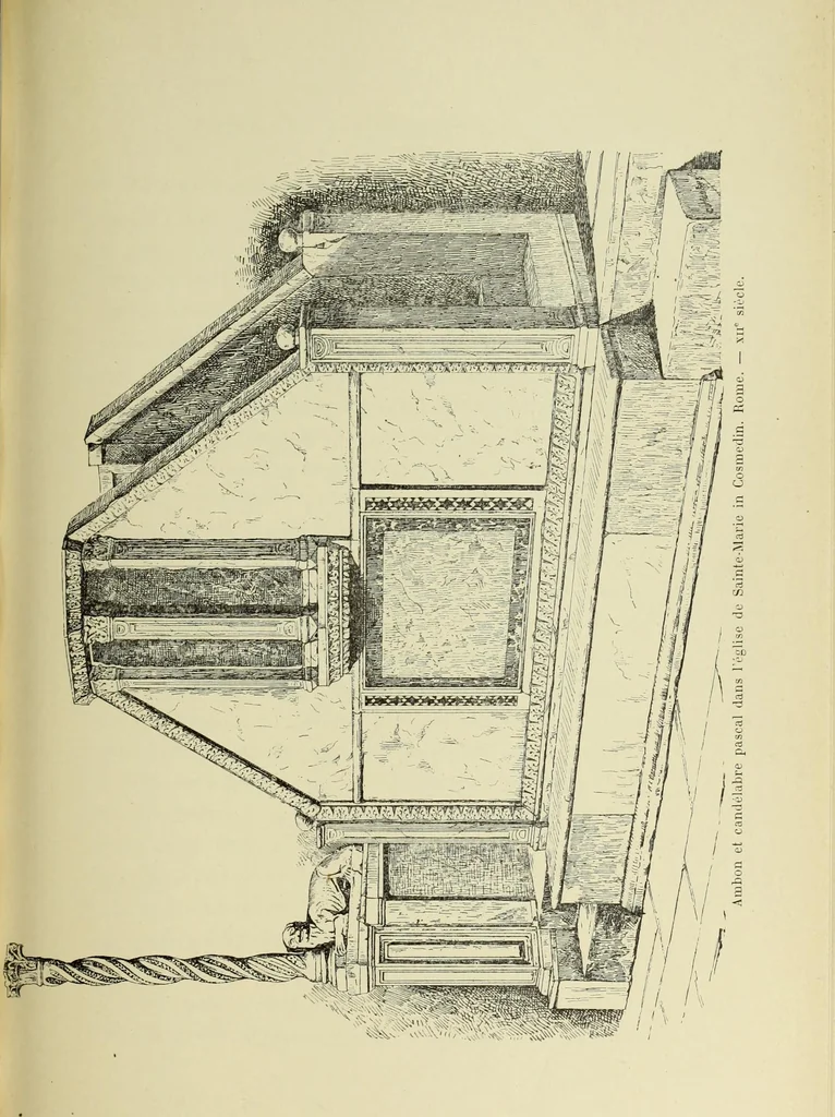 An illustration from Les marbriers romains et le mobilier presbytéral, 1897, leaf 134
