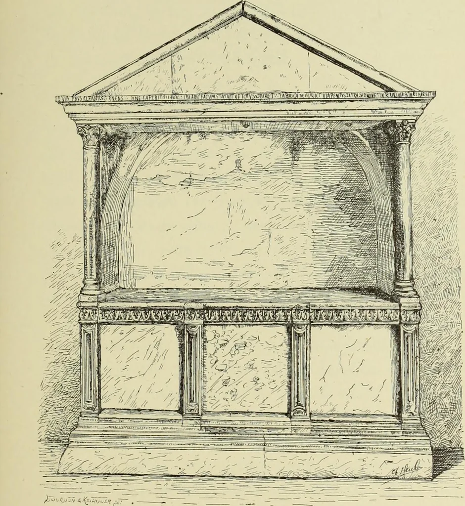 An illustration from Les marbriers romains et le mobilier presbytéral, 1897, leaf 138