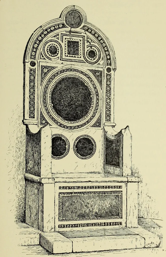 An illustration from Les marbriers romains et le mobilier presbytéral, 1897, leaf 268