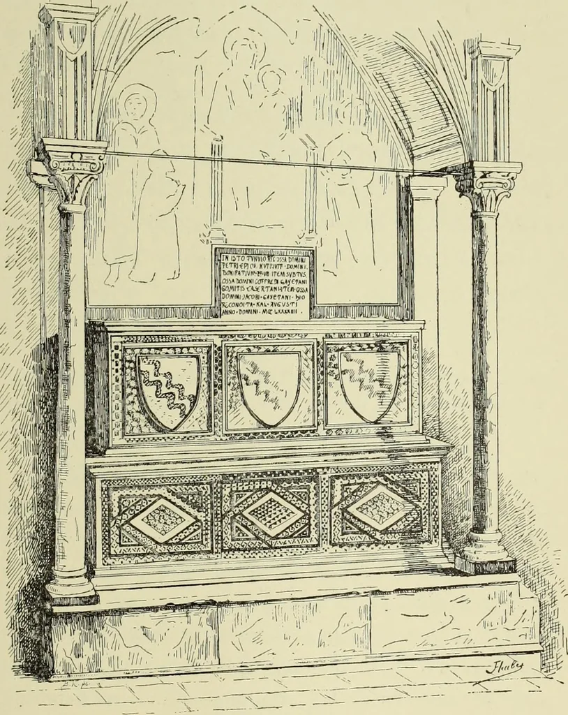 An illustration from Les marbriers romains et le mobilier presbytéral, 1897, leaf 308
