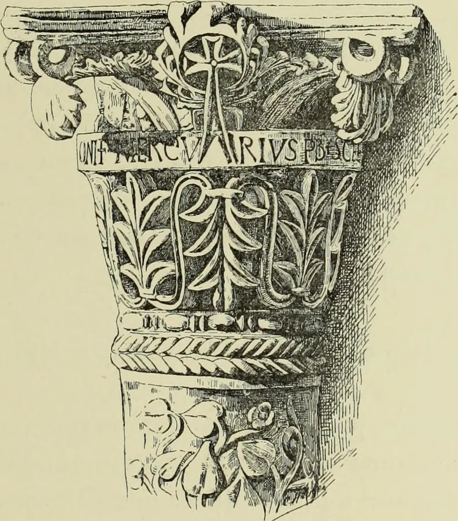 An illustration from Les marbriers romains et le mobilier presbytéral, 1897, leaf 32