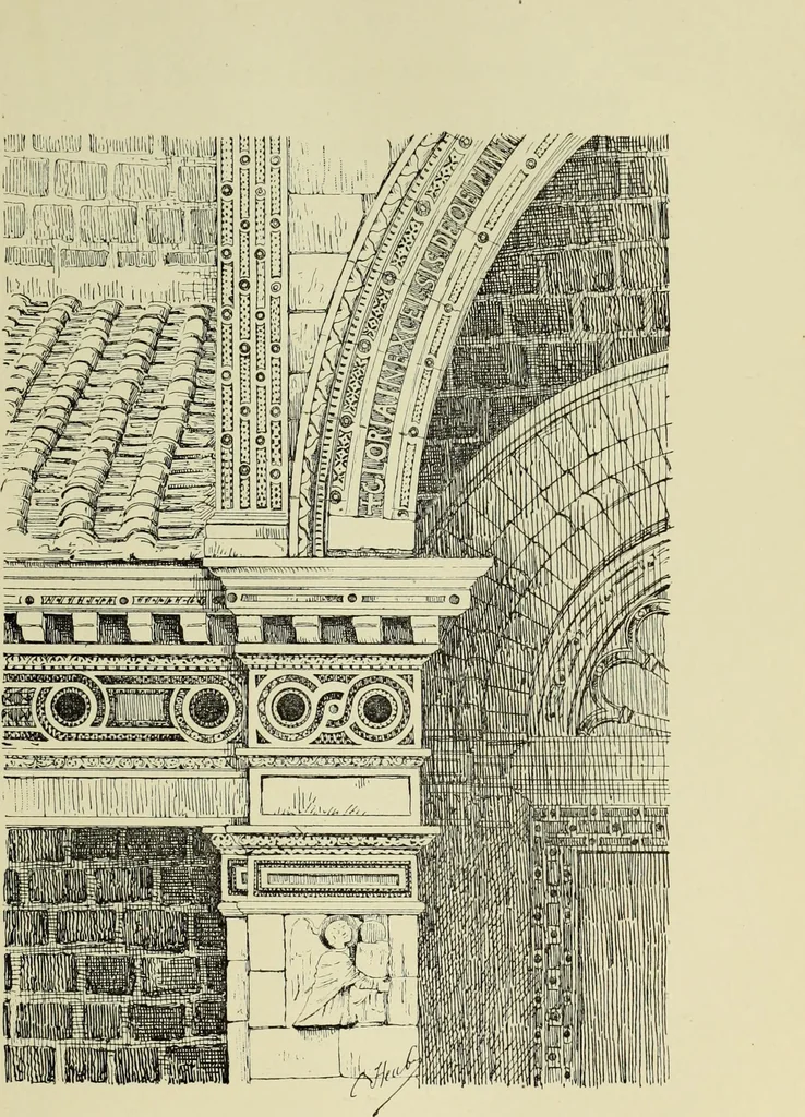 An illustration from Les marbriers romains et le mobilier presbytéral, 1897, leaf 374