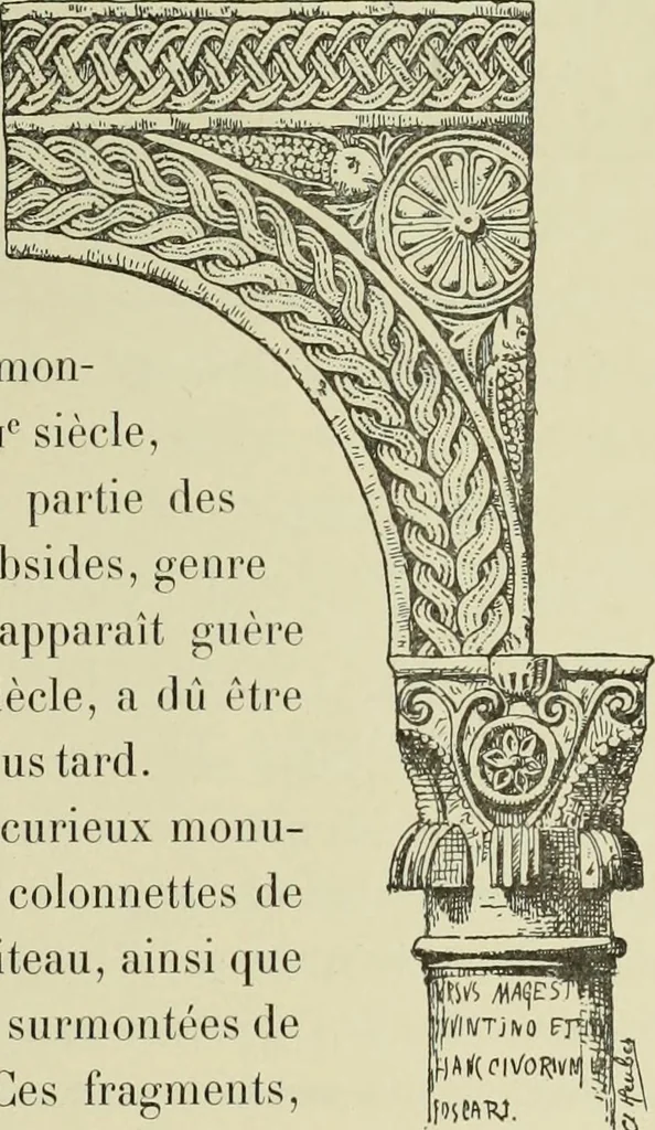 An illustration from Les marbriers romains et le mobilier presbytéral, 1897, leaf 42