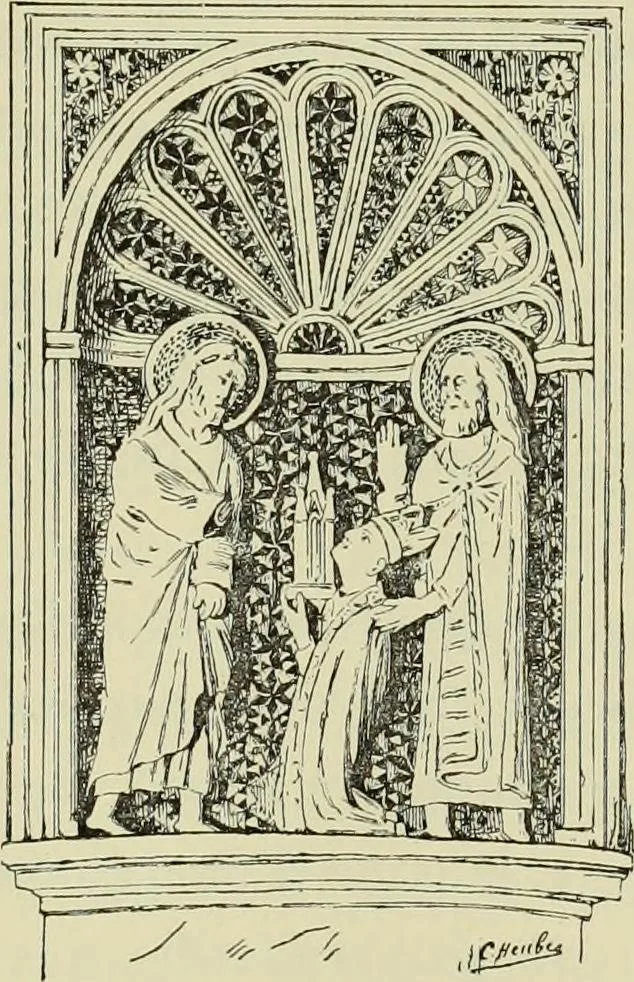 An illustration from Les marbriers romains et le mobilier presbytéral, 1897, leaf 424