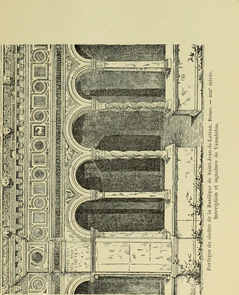 An illustration from Les marbriers romains et le mobilier presbytéral, 1897, leaf 442