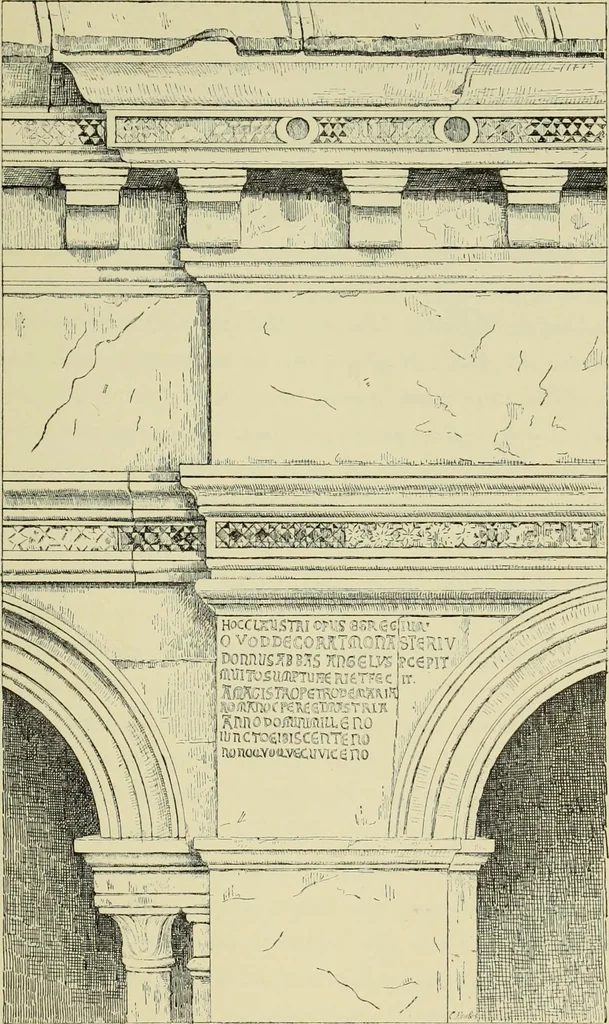 An illustration from Les marbriers romains et le mobilier presbytéral, 1897, leaf 456