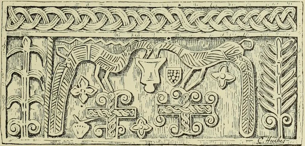 An illustration from Les marbriers romains et le mobilier presbytéral, 1897, leaf 66