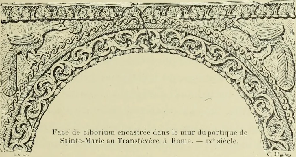 An illustration from Les marbriers romains et le mobilier presbytéral, 1897, leaf 68