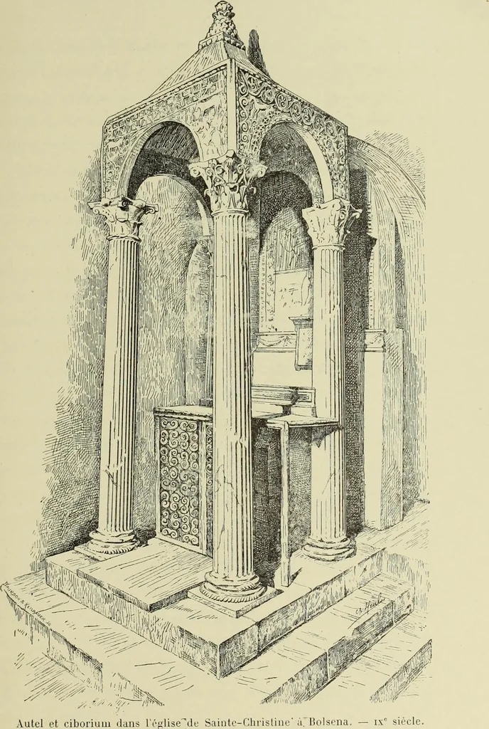 An illustration from Les marbriers romains et le mobilier presbytéral, 1897, leaf 72