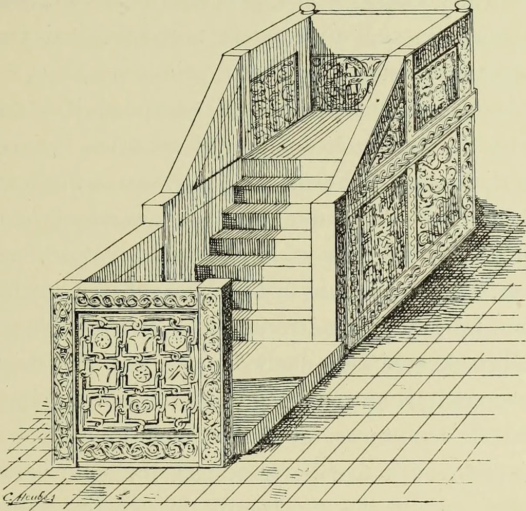 An illustration from Les marbriers romains et le mobilier presbytéral, 1897, leaf 78
