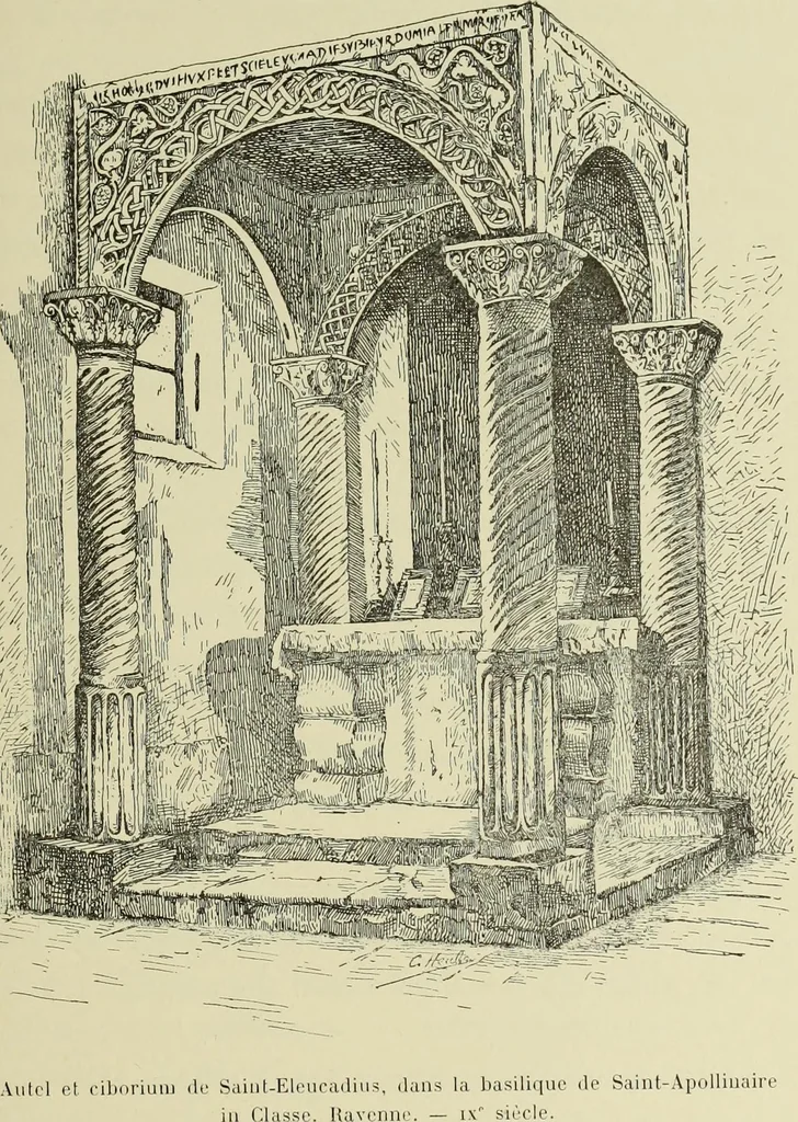 An illustration from Les marbriers romains et le mobilier presbytéral, 1897, leaf 84