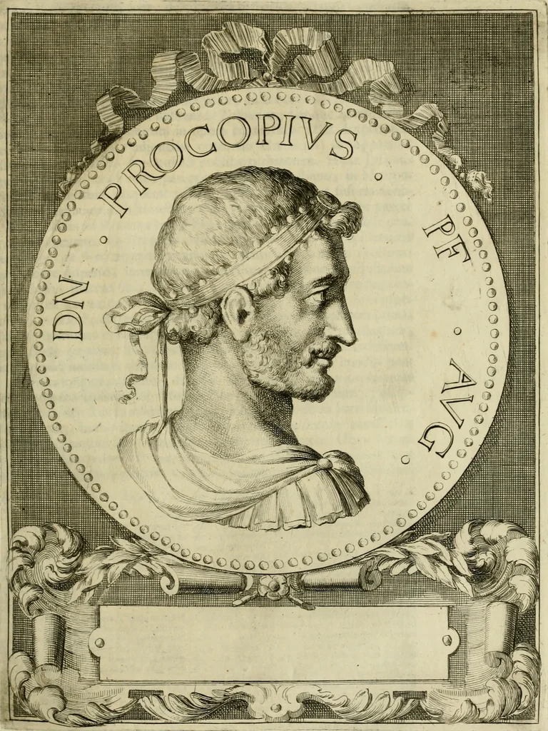 An illustration from Ammiani Marcellini Rerum gestarum qui de XXXI supersunt, libri XVIII, 1693, leaf 426