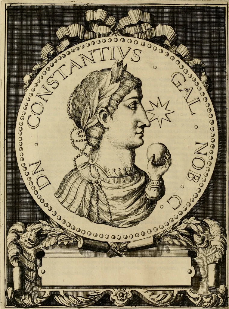 An illustration from Ammiani Marcellini Rerum gestarum qui de XXXI supersunt, libri XVIII, 1693, leaf 57
