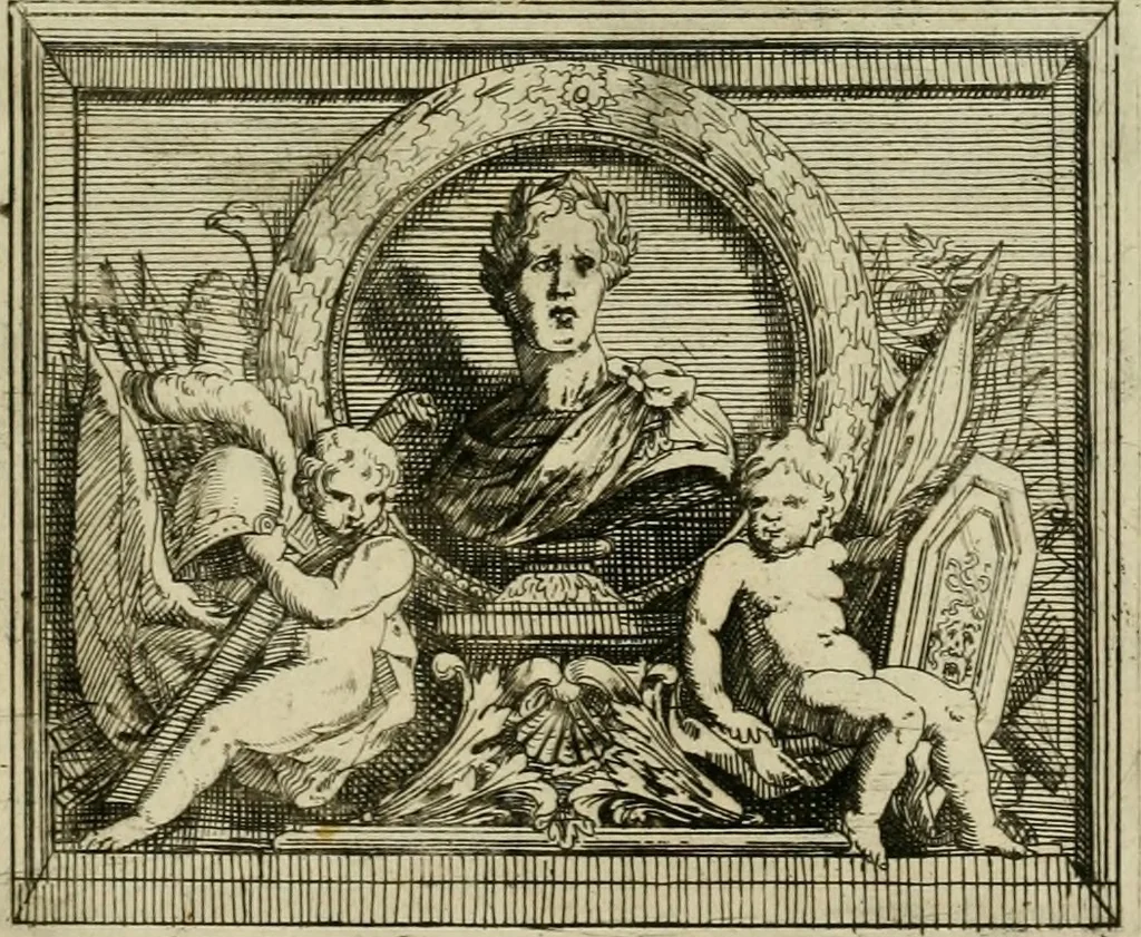 An illustration from Ammiani Marcellini Rerum gestarum qui de XXXI supersunt, libri XVIII, 1693, leaf 6