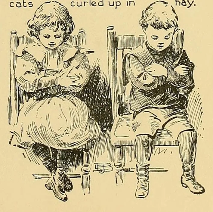 An illustration from Marching plays. Designed for little children at home, 1896, leaf 47