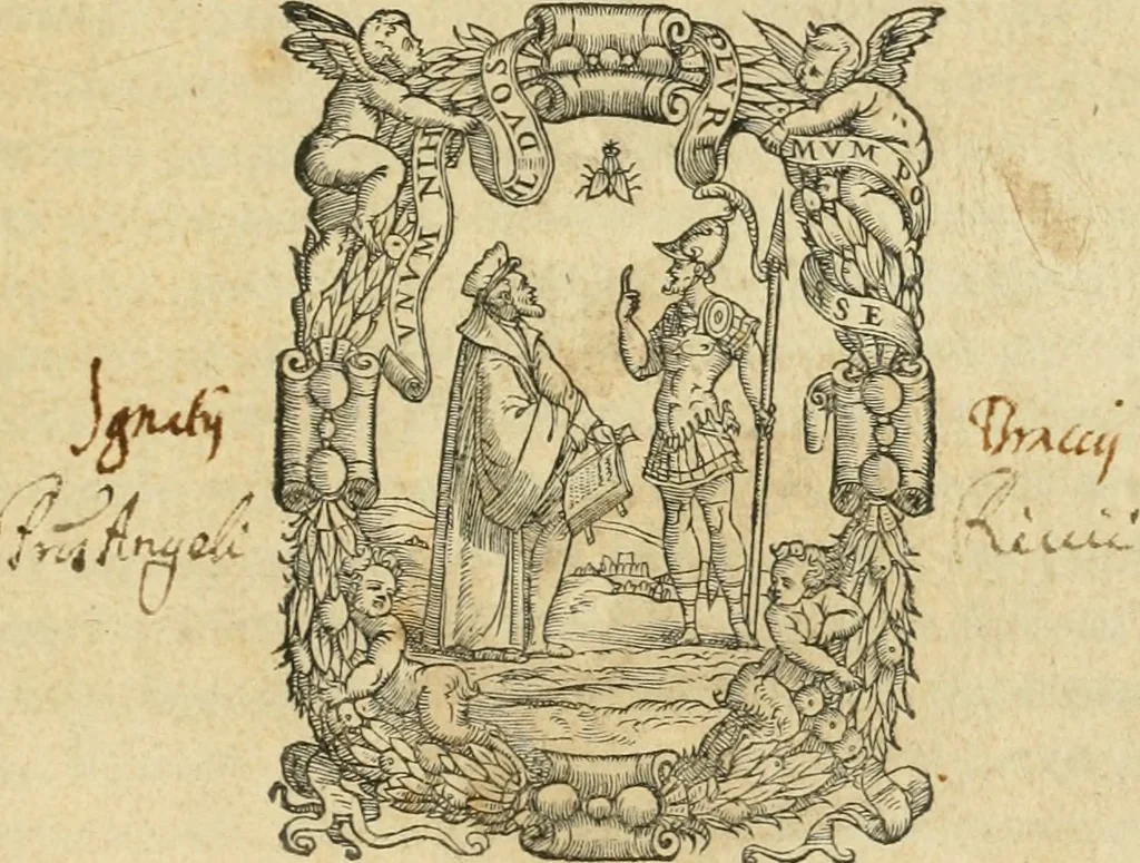 An illustration from Marci Antonii Nattae astensis De pvlchro libri sex, 1553, leaf 4