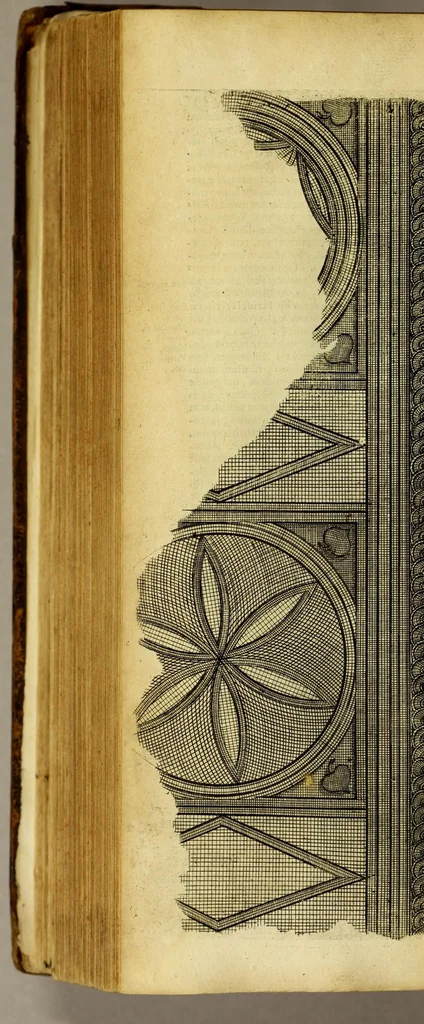 An illustration from Marci Velseri, Matthaei F. Ant. N. Reip. Augustanae quondam duumviri, Opera historica et philologica, sacra et profana. : In quibus historia boica, res Augustinae, conversio & passio SS. martyrum, Afrae, Hilariae, Dignae, Eunomiae, Eutropiae, vitae S. Udalrici, & S. Severini, narratio eorum, quae contigerunt Apollonio Tyrio, tabulae Peutingerianae integrae, epistolae ad viros illustres Latinae Italicaeque, & proteus satyra continentur., 1682, leaf 536