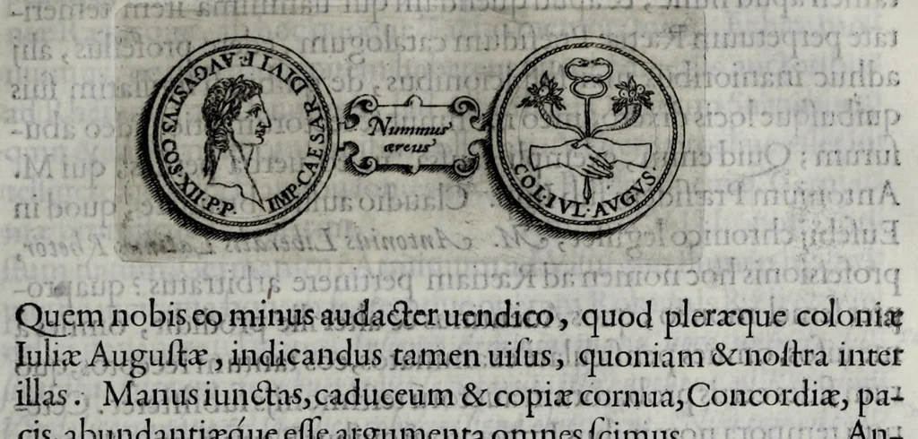 An illustration from Marci Velseri Matthaei f. Ant. n. patricii Aug. Vind. Rerum Augustanar. Vindelicar. libri octo, 1594, leaf 139