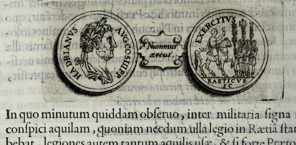 An illustration from Marci Velseri Matthaei f. Ant. n. patricii Aug. Vind. Rerum Augustanar. Vindelicar. libri octo, 1594, leaf 150