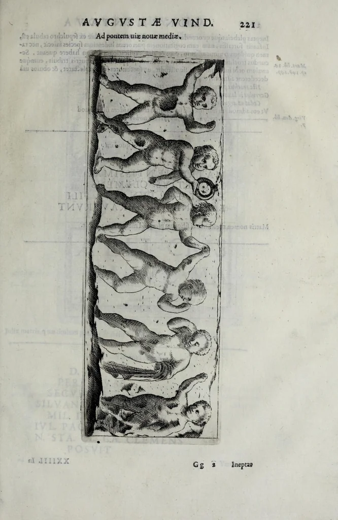 An illustration from Marci Velseri Matthaei f. Ant. n. patricii Aug. Vind. Rerum Augustanar. Vindelicar. libri octo, 1594, leaf 243