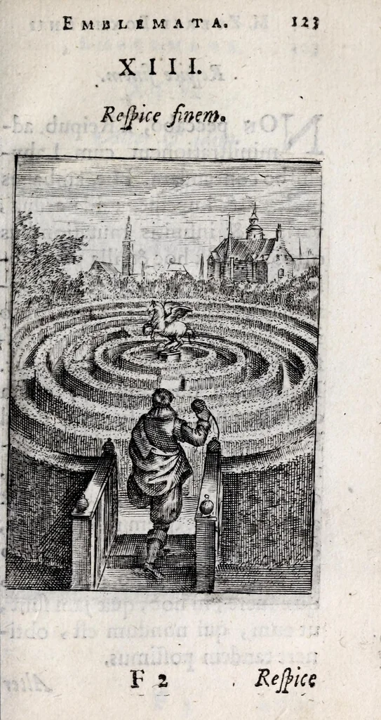 An illustration from Marci ZuerI BoxhornI Emblemata politica : accedunt dissertationes politicae de Romanorum imperio, et quaedam aliae, 1651, leaf 129