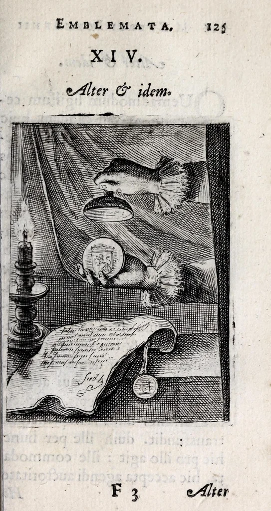 An illustration from Marci ZuerI BoxhornI Emblemata politica : accedunt dissertationes politicae de Romanorum imperio, et quaedam aliae, 1651, leaf 131