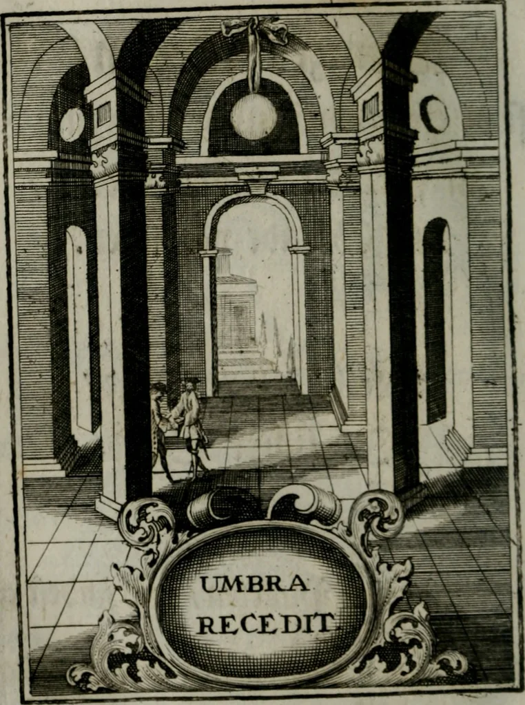 An illustration from Mariae höchst-wunderbarliche und ohne alle Sünden-Mackl gnaden-reich beschehene Empfängnuss : in hunderterley Sinn-Bildern vorgestellet, mit minder ... durch gleich-lauffende Vers deutlich erkläret : anbey mit einer anmüthigen Melodey versehen .., 1712, leaf 143