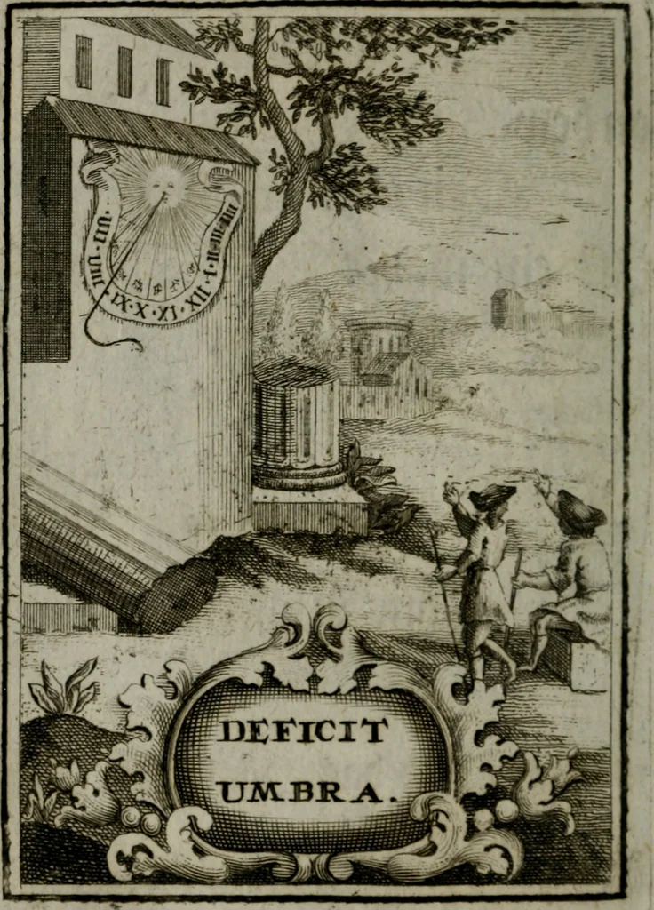 An illustration from Mariae höchst-wunderbarliche und ohne alle Sünden-Mackl gnaden-reich beschehene Empfängnuss : in hunderterley Sinn-Bildern vorgestellet, mit minder ... durch gleich-lauffende Vers deutlich erkläret : anbey mit einer anmüthigen Melodey versehen .., 1712, leaf 189