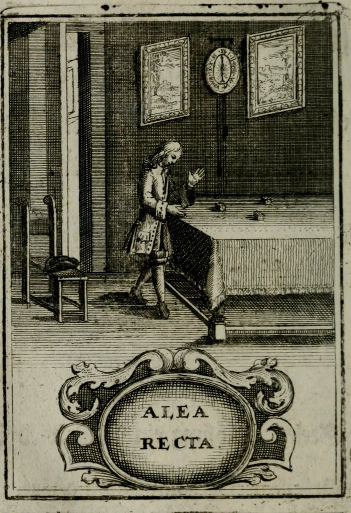 An illustration from Mariae höchst-wunderbarliche und ohne alle Sünden-Mackl gnaden-reich beschehene Empfängnuss : in hunderterley Sinn-Bildern vorgestellet, mit minder ... durch gleich-lauffende Vers deutlich erkläret : anbey mit einer anmüthigen Melodey versehen .., 1712, leaf 199
