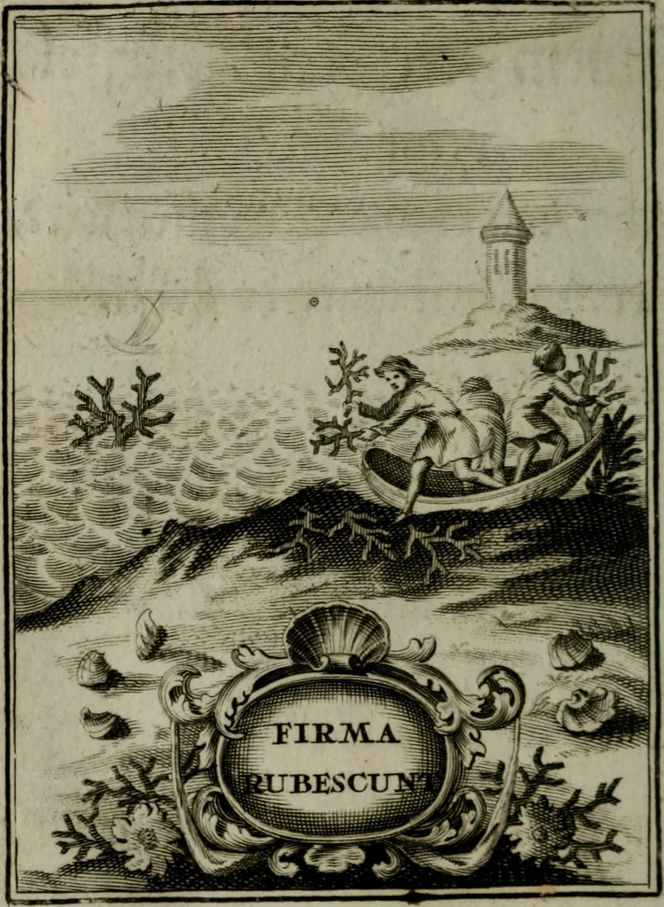 An illustration from Mariae höchst-wunderbarliche und ohne alle Sünden-Mackl gnaden-reich beschehene Empfängnuss : in hunderterley Sinn-Bildern vorgestellet, mit minder ... durch gleich-lauffende Vers deutlich erkläret : anbey mit einer anmüthigen Melodey versehen .., 1712, leaf 201