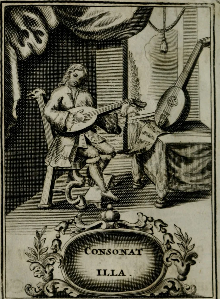 An illustration from Mariae höchst-wunderbarliche und ohne alle Sünden-Mackl gnaden-reich beschehene Empfängnuss : in hunderterley Sinn-Bildern vorgestellet, mit minder ... durch gleich-lauffende Vers deutlich erkläret : anbey mit einer anmüthigen Melodey versehen .., 1712, leaf 29