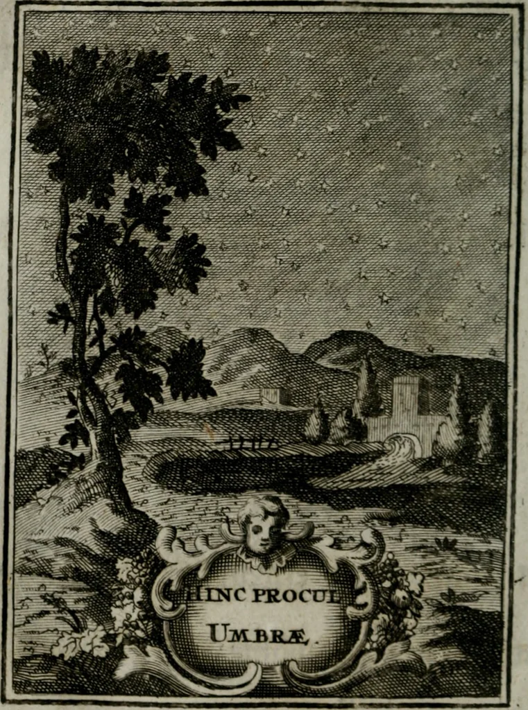 An illustration from Mariae höchst-wunderbarliche und ohne alle Sünden-Mackl gnaden-reich beschehene Empfängnuss : in hunderterley Sinn-Bildern vorgestellet, mit minder ... durch gleich-lauffende Vers deutlich erkläret : anbey mit einer anmüthigen Melodey versehen .., 1712, leaf 97