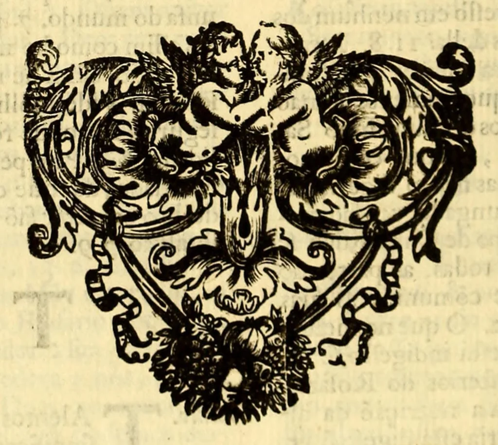 An illustration from Maria Rosa Mystica. : Excellencias, poderes, e maravilhas do seu rosario, compendiadas em trinta sermoens asceticos, & panegyricos sobre os dous evangelhos desta solennidade novo, & antigo:, 1686, leaf 602