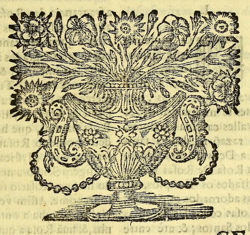 An illustration from Maria rosa mystica. : Excellencias, poderes, e maravilhas do seu rosario: compendiadas em trinta sermoens asceticos, e panegyricos, sobre os dous evangelhos desta solennidade, novo, & antigo:, 1688, leaf 503
