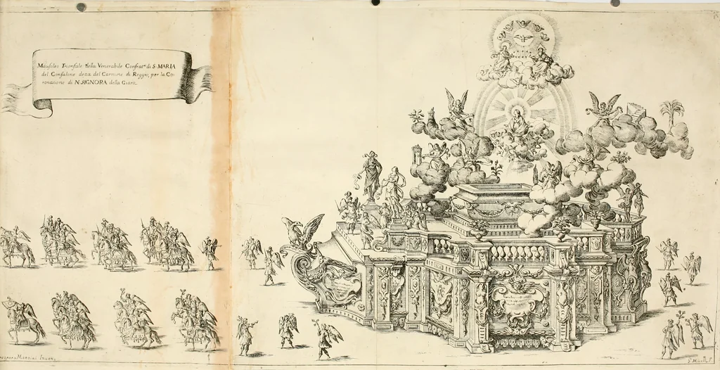 An illustration from Maria Vergine coronata : descrizione, e dichiarazione della diuota solennità fatta in Reggio li 13. maggio 1674, 1675, leaf 149
