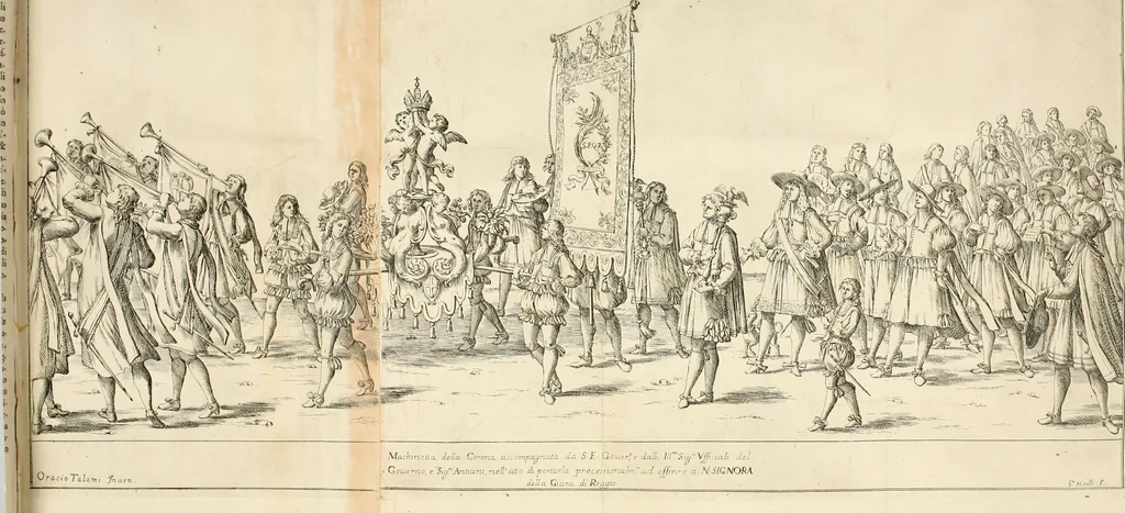 An illustration from Maria Vergine coronata : descrizione, e dichiarazione della diuota solennità fatta in Reggio li 13. maggio 1674, 1675, leaf 165