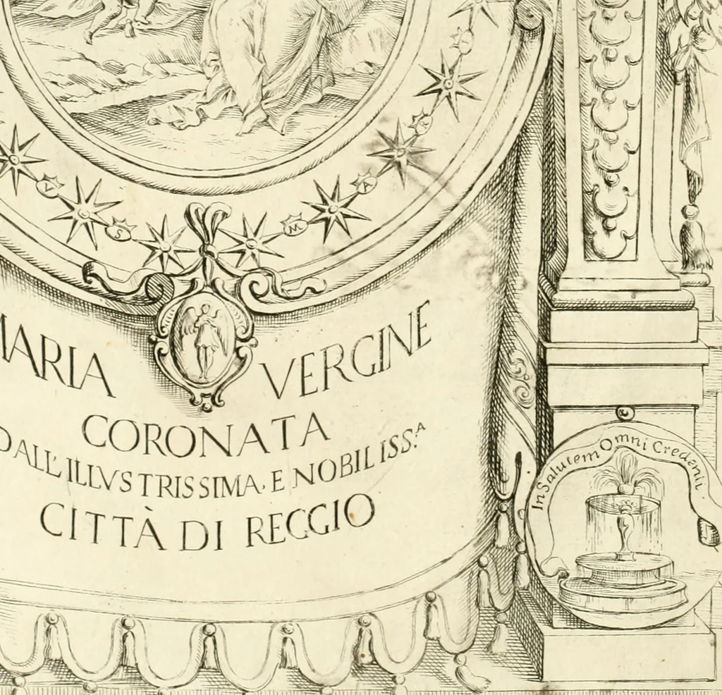 An illustration from Maria Vergine coronata : descrizione, e dichiarazione della diuota solennità fatta in Reggio li 13. maggio 1674, 1675, leaf 5